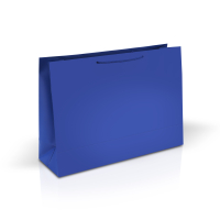 Пакет паперовий 50х35х15 см синий з шнуром