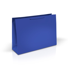 Пакет паперовий 50х35х15 см синий з шнуром