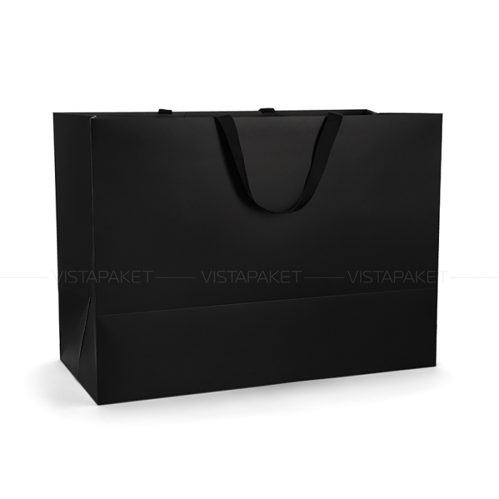 Пакет з великим дном чорний 65х47х30 см