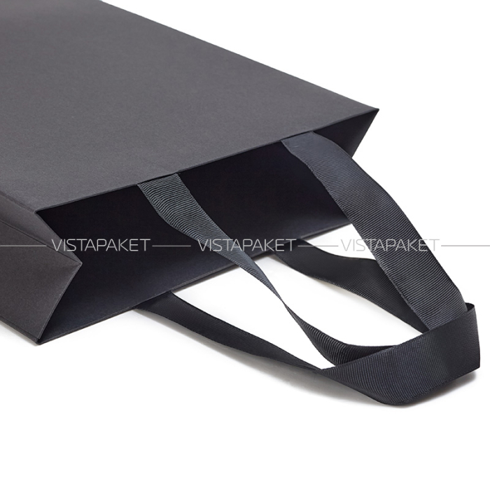 Пакет паперовий з дизайнерського картону чорний