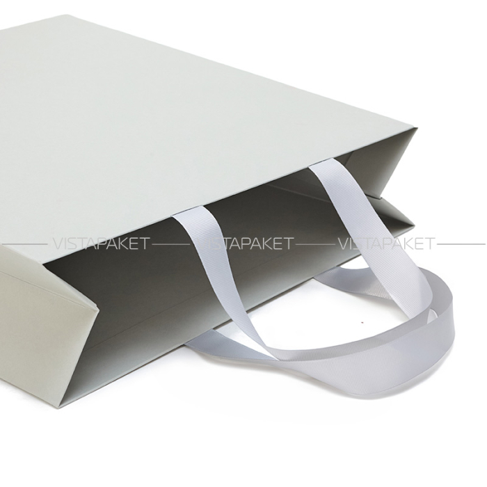 Пакет паперовий з дизайнерського картону сірий