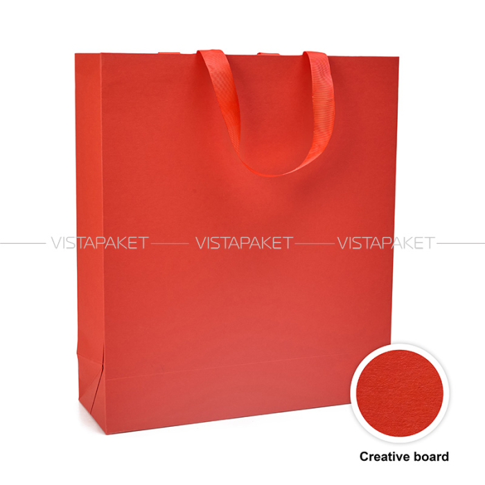Пакет паперовий з дизайнерського картону червоний