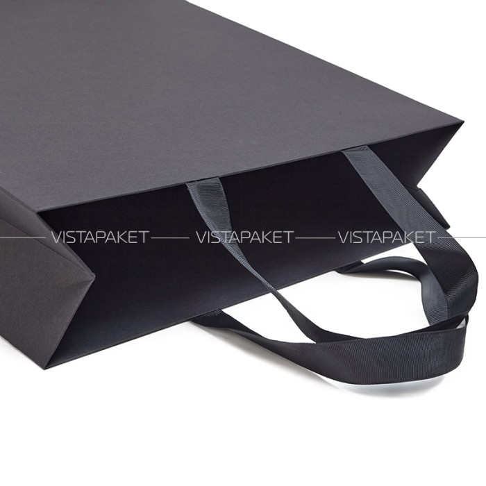 Пакет паперовий з дизайнерського картону чорний
