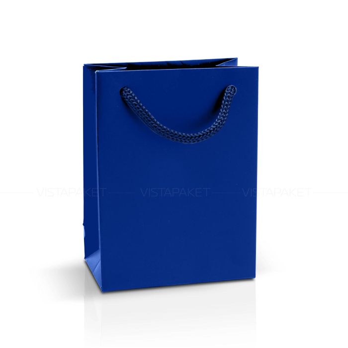Пакет паперовий синій 9х12х5 см