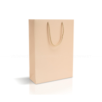 Пакет паперовий 25*35*9 см кремовий вертикальний