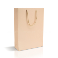 Пакет паперовий 35х40х12 см кремовий вертикальний