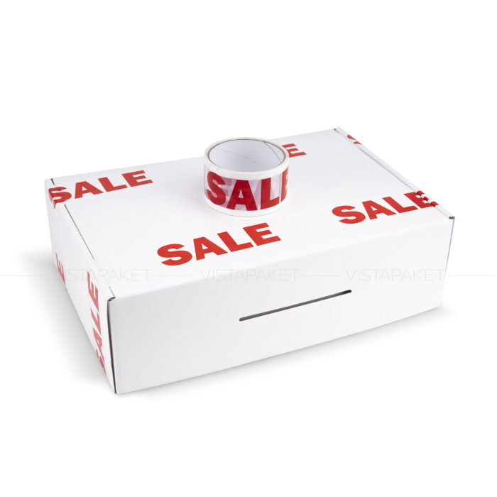 Скотч "Sale" на білій основі