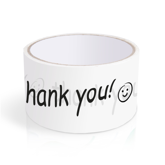 Скотч "Thank you" на білій основі